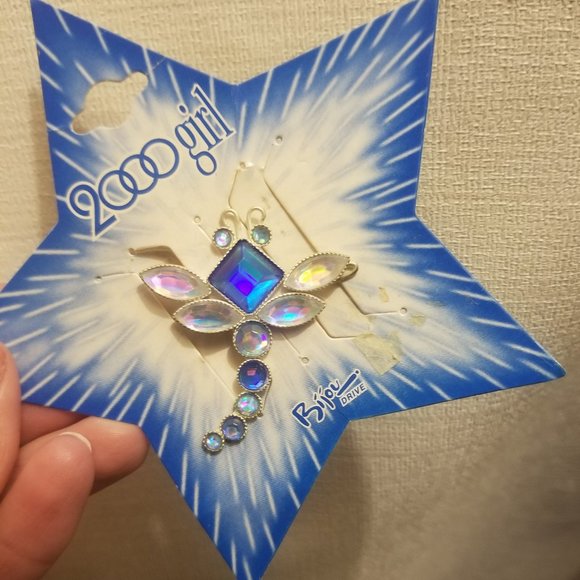 Gorgeous vtg blue dragonfly barrette- could become necklace - Picture 2 of 11